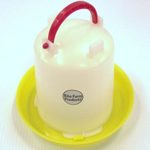 RITE FARM .4 GALLON CAPACITY SMALL CHICKEN WATERER WITH HANDLE POULTRY CHICK