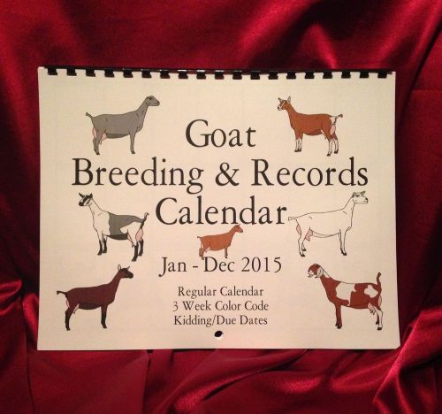 Goat Breeding and Kidding Calendar - Jan-Dec2015
