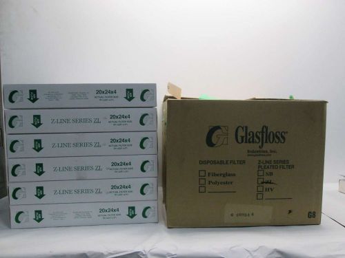NEW GLASFLOSS ZL SERIES 20X24X4IN AIR FILTER ELEMENT SET OF 6 D406161