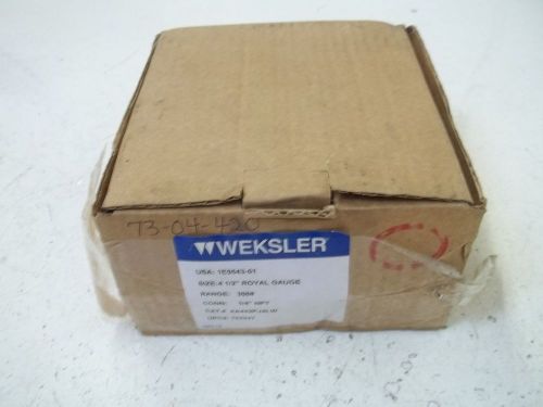 Weksler aa442pj4lw 4-1/2&#034; royal gauge range:300# *new in a box* for sale