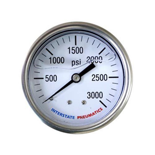 Pressure Gauge 3000 PSI 2-1/2&#039; Dial 1/4&#039; NPT Rear Mount Oil Filled - G7122-3000
