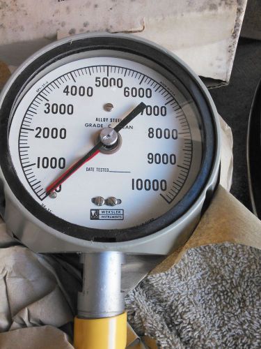Weksler instruments 0-10000 psi pressure gauge 3.5 inch dia for sale