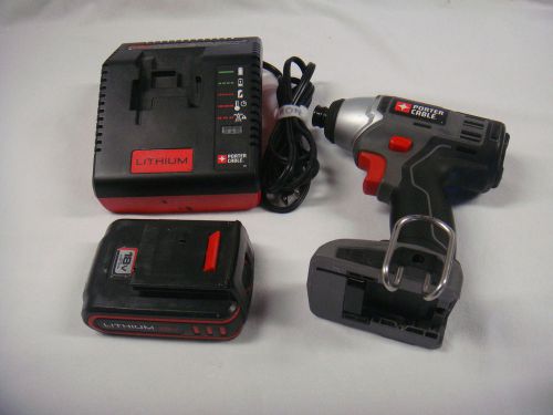 PORTER CABLE, DRILL, PC1800ID, CHARGER, BATTERY, 18 V, LITHIUM, USED