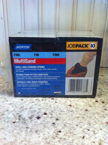 Norton MultiSand Sanding Sponge 10 pack 21688 Fine Grit 4 1/2&#034; X 1&#034; Lot 027AW