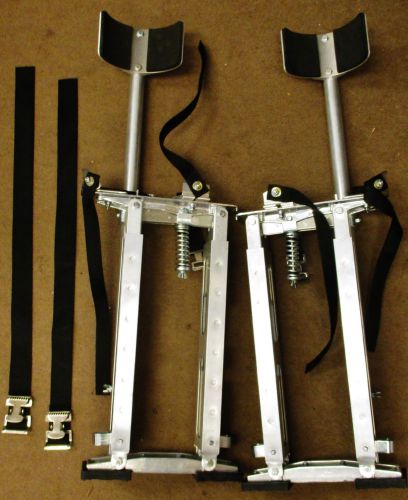 WAL-BOARD TOOLS Adjustable Drywall Stilts 225 lb Weight Load Wishbone w/ Straps
