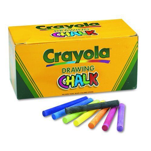 Crayola 510400 colored drawing chalk - 3.18&#034; x 0.37&#034; chalk size - assorted chalk for sale
