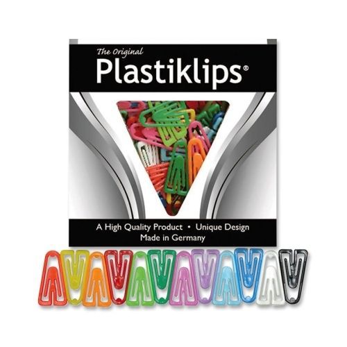 Baumgartens Plastiklips Paper Clip Medium 500/Box Assorted BAULP0300