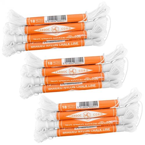 Cardoc cord braided nylon chalk brick line size a 18m building (12 pack) te239 for sale