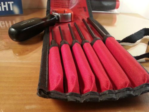 Snap-on tools 6-piece long pin punch set ppcl60bk for sale