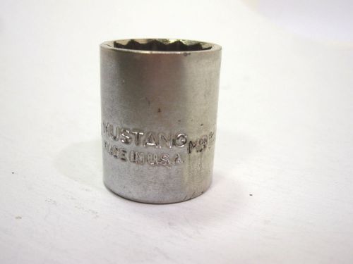 Vintage mustang mb1222 3/8&#034; drive 11/16&#034; 12pt shallow socket made in usa for sale