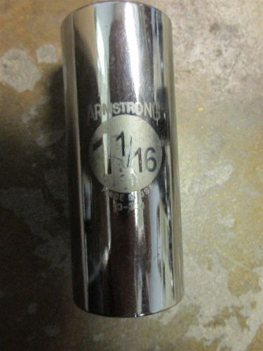 Armstrong 13-334 Chrome 1-1/16&#034; Standard Socket 12 Point 3/4&#034; Drive Made in USA