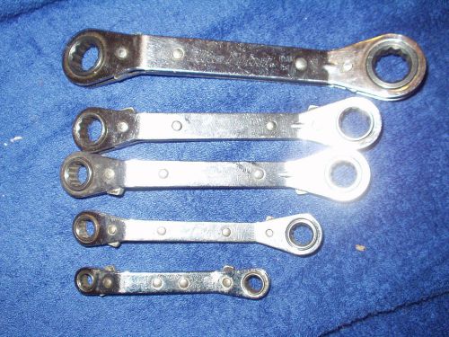 Blue point tools 5-pc. box-end 25deg. offset metric ratchet wrench set for sale