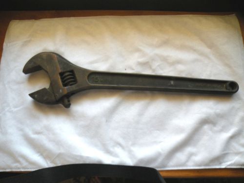 BERYL CO.NON SPARKING ADJUSTABLE (15&#034;) WRENCH, W156, MADE IN U.S.A.