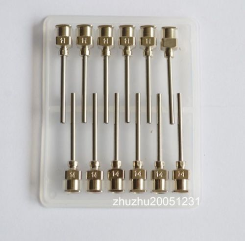 1&#034; 14gauge blunt stainless steel dispensing syringe needle tips 36pcs for sale
