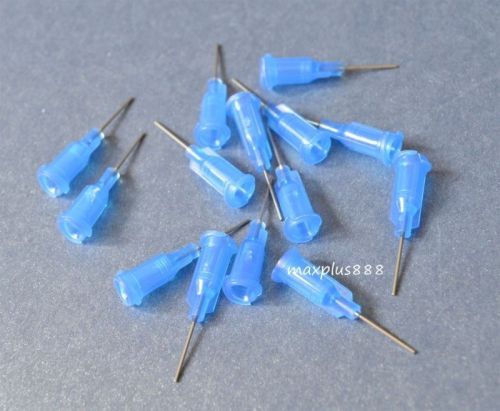 100pcs 1/2&#034;  Blunt dispensing needles syringe needle tips 22Gauge Blue