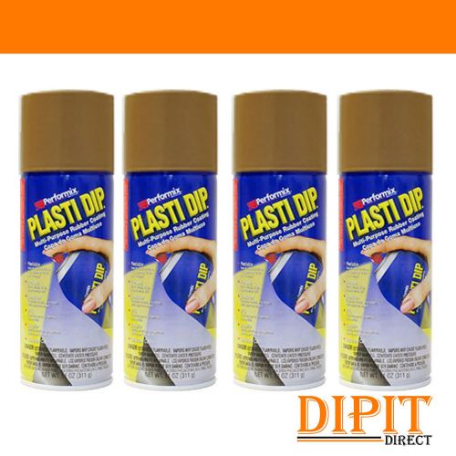 Performix Plasti Dip Vintage Gold 4 Pack Rubber Coating Spray 11oz Aerosol Cans