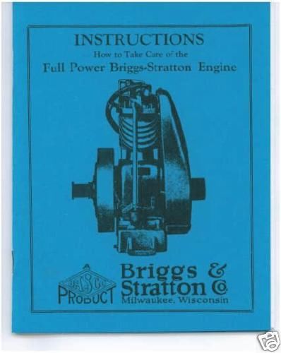 BRIGGS &amp; STRATTON  MODELS  F,FB, &amp; FC BOOK (BLUE)