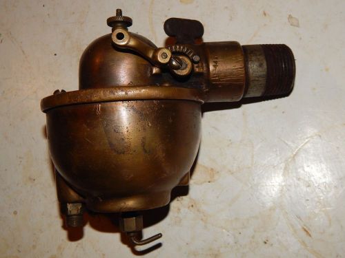 Unusual 1&#034; brass carburetor, hit &amp; miss or marine engine for sale