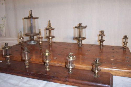 Lunkenheimer lubricators #00-#8, pioneer, royal&amp; sentinel 12pcs.  hit miss steam for sale