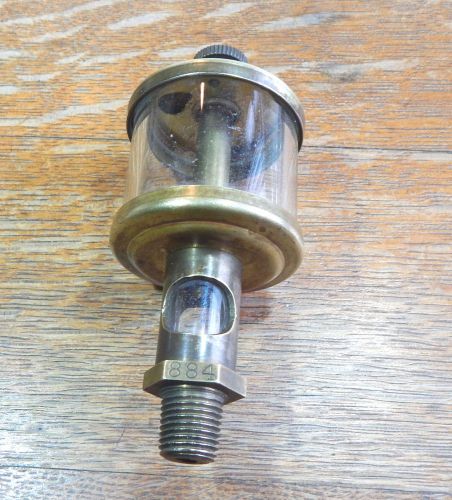 Vintage Lonergan No. 884 Brass And Glass Engine Oil Dripper