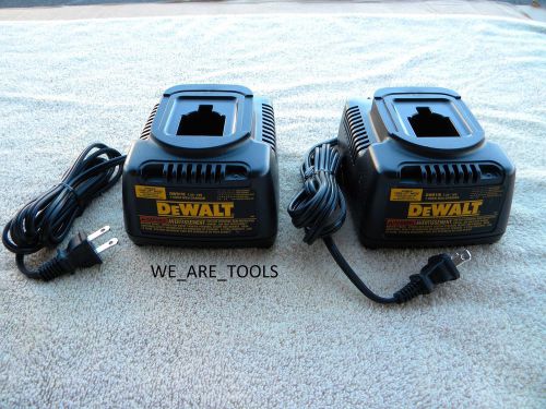 2 dewalt 7.2 - 18v dw9116 battery chargers xrp 18 volt for dc9096,drills &amp; saws for sale