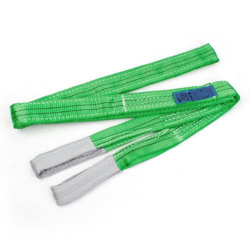 Green eye to eye webbing lifting tow strap 3 meters length for sale