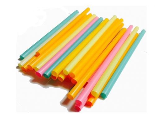 9 &#034; Extra Wide Assorted wrapped Neon Milkshake and Smoothie Straws-35ct