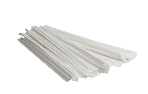 300 Thick Milk Shake Drinking Straws-Wrapped 8 inches Clear Giant 8