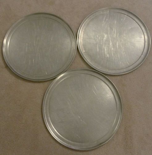 * USED, CLEAN LOT of 6 X 15&#034; Pizza Pans - Commercial Grade aluminum*