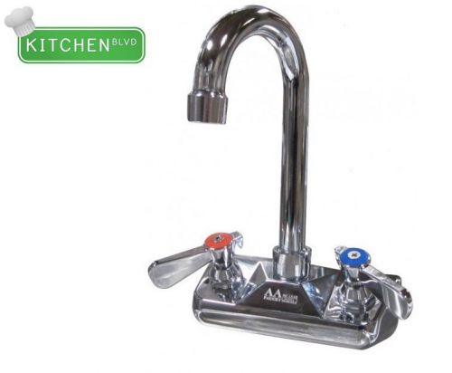 4&#034; wall mount faucet w/ 5&#034; gooseneck spout *no lead* for sale