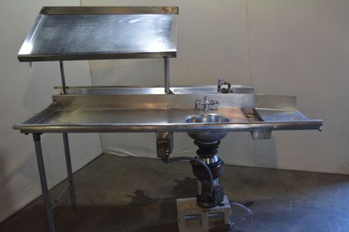 &#034;Dirty Side&#034; Single Compartment Stainless Steel Sink with Custom Top Mounted Rac