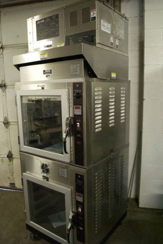 Ventless fryer gilesoven new deluxe double stacked oven with ventless hood ovh-1 for sale