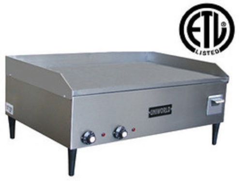 Uniworld UGR-2E Deluxe 32&#034; Commercial Kitchen Stainless Steel Electric Griddle