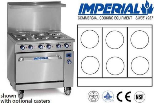 IMPERIAL COMM RESTAURANT RANGE 36&#034; WITH 6 ELEMENTS ELECTRIC MODEL IR-6-E
