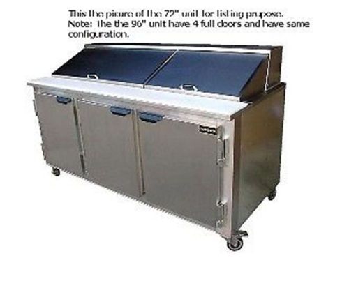 Cooltech 4-door refrigerated sandwich salad prep table 96&#034; for sale