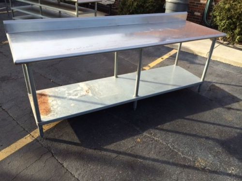 Advance tabco 96&#034; work table with under shelf for sale
