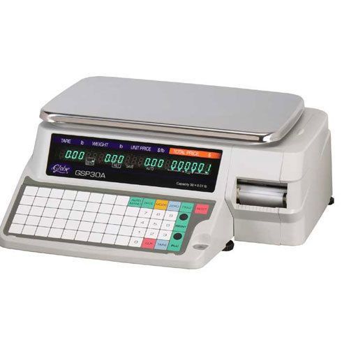 Globe gsp30a label printing scale, .01 lb to 30 lb., thermal dot printer for sale