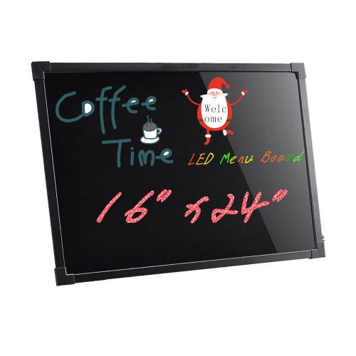 Led menu board 16x24&#034; message sign display dry erase fluorescent neon writing for sale