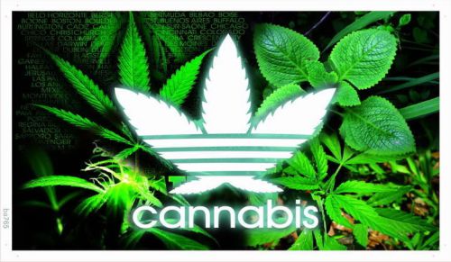 ba765 Cannabis Marijuana Weed High Life Banner Sign