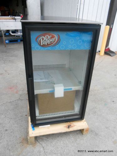 New true 1 glass door merchandiser refrigerator with stainless steel worktop for sale