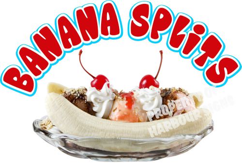 Banana Splits Decal 8&#034; Ice Cream Soft Serve Cart Stand Concession Food Truck