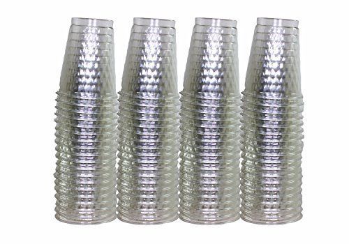 25 count decor elegant soft plastic clear disposable crystal collection cups 8oz for sale