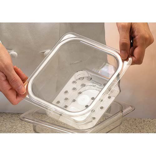 Food Pan Colander 4 inch H Sixth-Size Camwear Cold Food Pans 1 Each