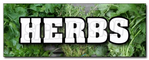 36&#034; HERBS DECAL sticker fresh organic basil leaves chive chervil dill oregano
