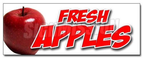 12&#034; FRESH APPLES DECAL sticker apple fruit stand cart produce vegetables banana
