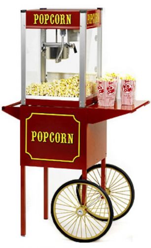 Popcorn machine popper paragon tp-8 w/cart theater pop for sale
