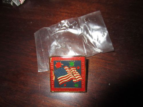 McDonald&#039;s Lapel Pin - Patriotic, American Flag with starburst fireworks