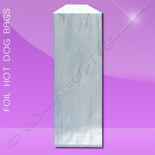 Foil Hot Dog Bags – 3-1/2 x 1-1/2 x 8-3/4 – Plain