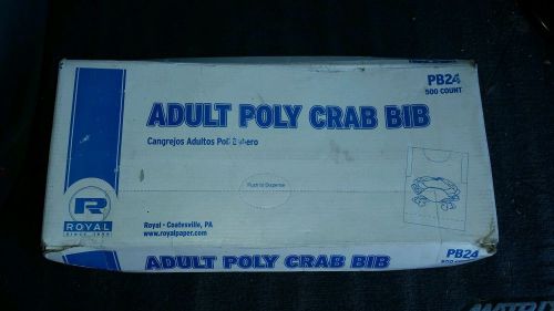 ADULT POLY CRAB BIB by ROYAL PB24/ 500 count