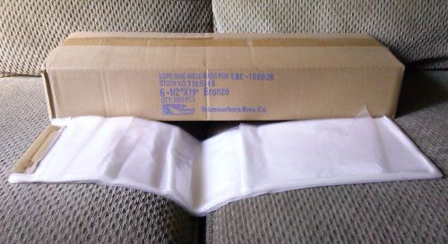 1 Sealed Box of 2000 count 6 1/2&#034; x 19&#034; Bronze (Clear) plastic newspaper bags